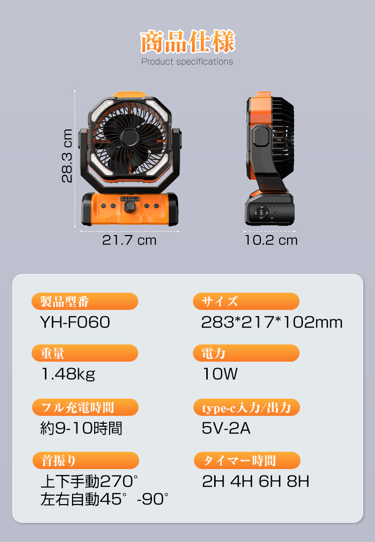 400円OFFクーポン 扇風機 卓上 首振り 卓上扇風機 アウトドア 20000mAh モバイルバッテリー機能 LEDライト 充電式 吊り下げ 防災 キャンプ サーキュレーター |  | 18