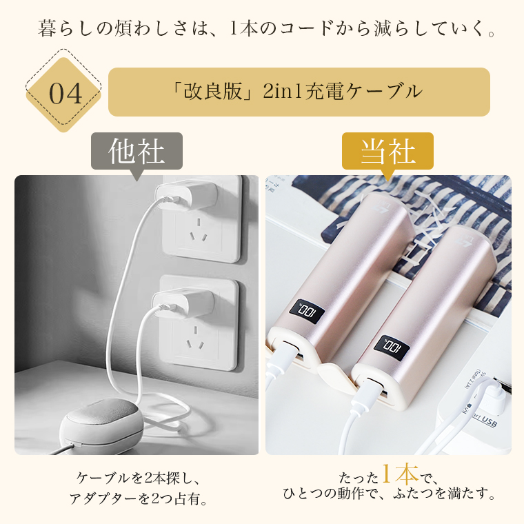 モバイルバッテリー iphone 小型