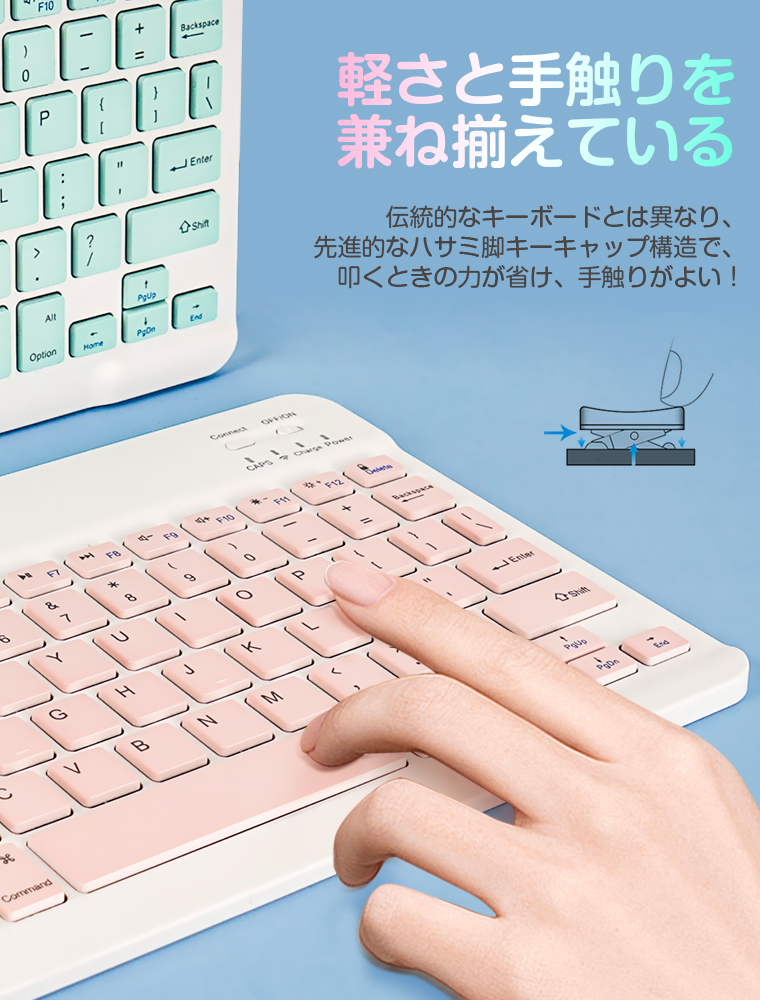 キーボード Bluetooth ワイヤレス USB ipad 第9世代 ipad Air5 無線 PC