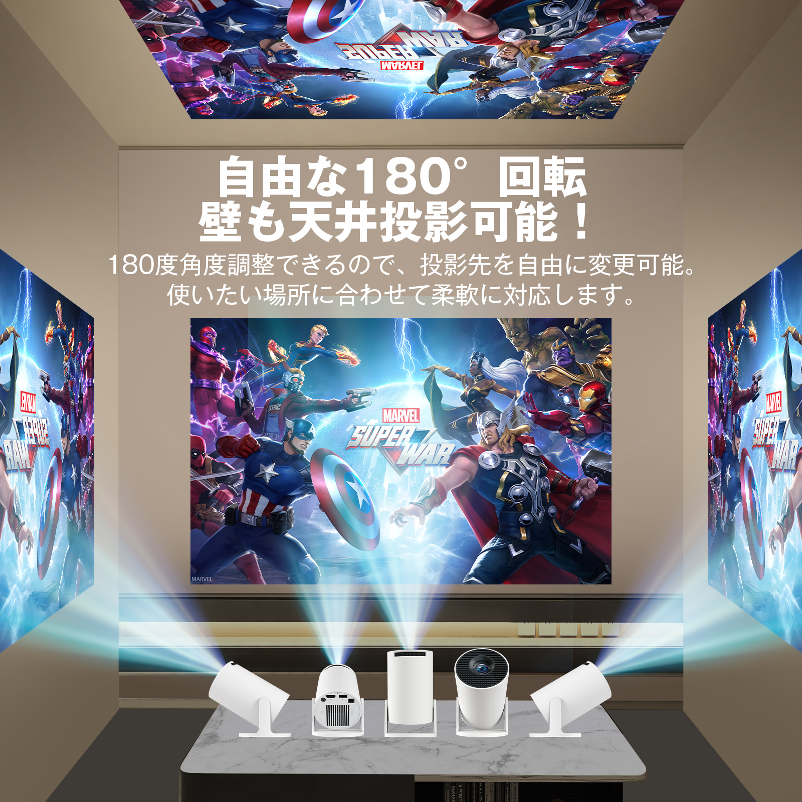 本日20%OFFクーポン プロジェクター 小型 本体 家庭用 Android