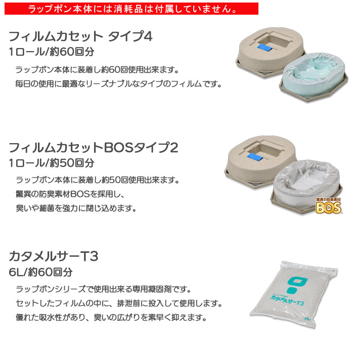 ポータブルトイレ 自動ラップ ラップポン・ブリオ2 暖房便座 木製 介護