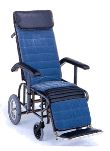 車椅子 軽量 介助式 フルリクライニング1型 モケット ビニールレザー 送料無料 松永製作所_1