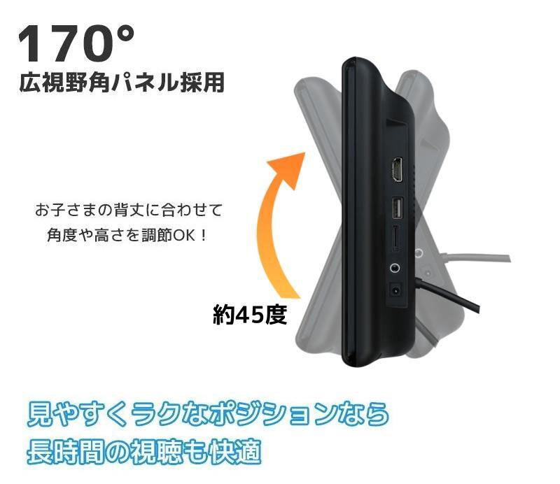 10.1インチ ヘッドレストモニター DVDプレーヤー 車載用モニター