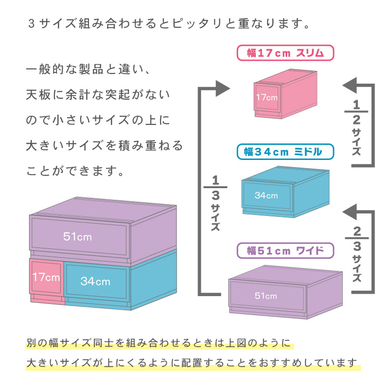 衣装ケース 収納ケース プラスチック 引き出し チェスト 3段 幅34cm 奥行45cm 高さ57cm 押入れ収納 衣替え プラストベーシックFR3403｜livewell｜10