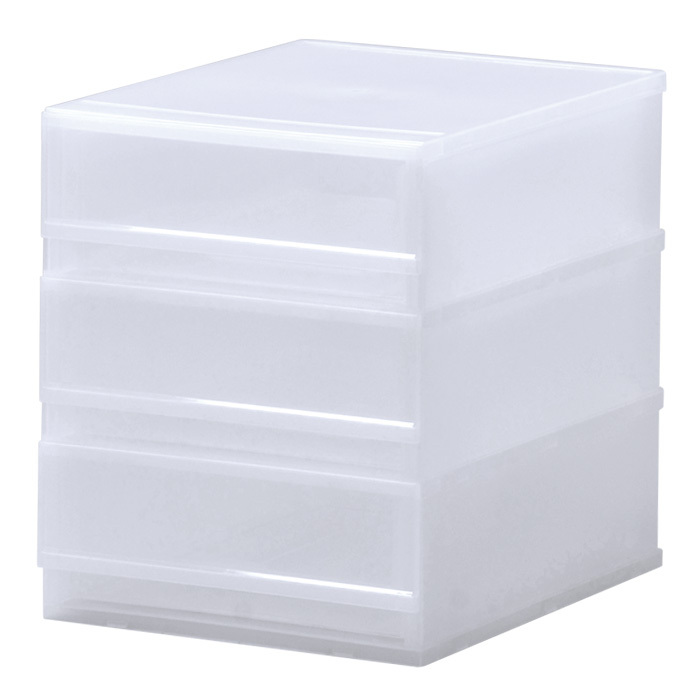 レターケース おしゃれ 引き出し プラスチック 収納ケース 3段 幅27.2cm 奥行35.6cm 高さ32.9cm A4サイズ プラストベーシックFRA403 |  | 03