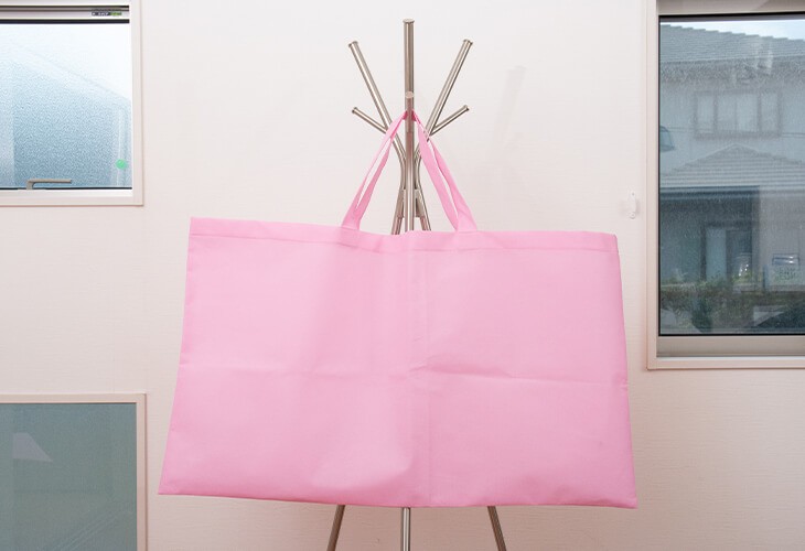 不織布 トートバッグ 特大 サイズ 約54cm×92cm 10枚入り ピンク