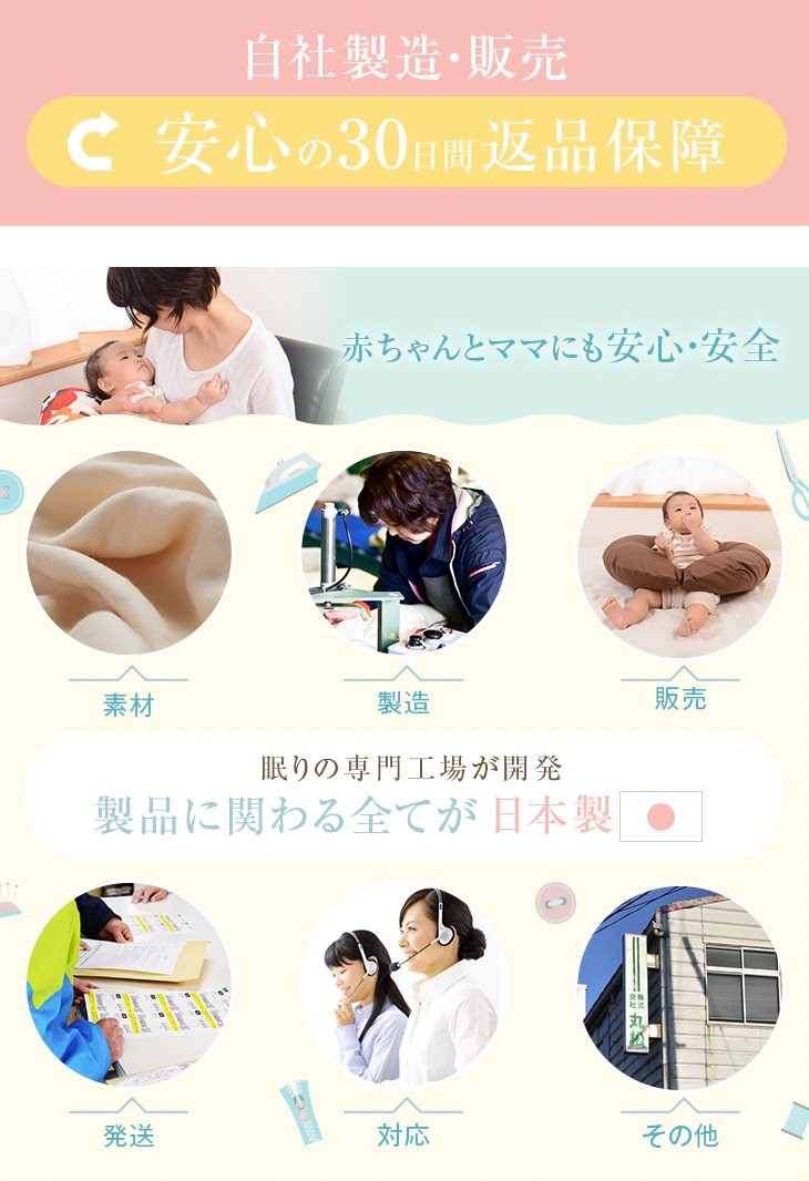 自社製造・販売、製品に関わる全てが日本製