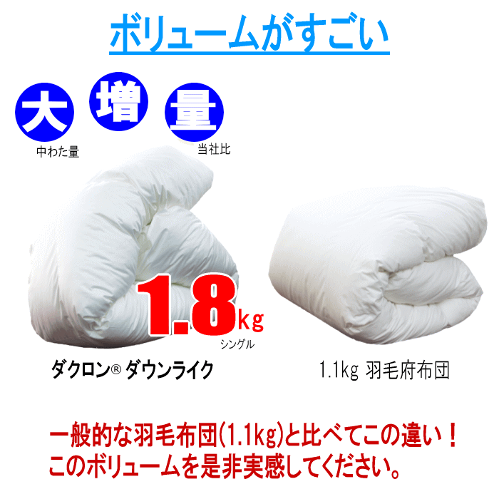 掛け布団 掛布団 掛ふとん クイーン ダクロン(R) ダウンライク NATURAL