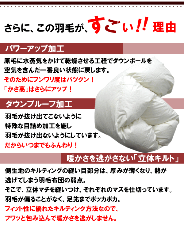 羽毛布団 ダブル ハンガリー産ホワイトマザーグース プレミアムゴールド 日本製 羽毛布団 ダブル 日本製 プレミアムゴールドラベル ハンガリー産