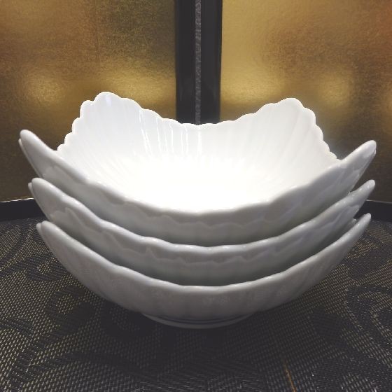 有田焼　白磁　菊割り　角小鉢揃え　小鉢　5客組　其泉　引き出物　【賞美堂】 有田焼 賞美堂 其泉 白磁 菊割り 角小鉢揃え 小鉢 5客組 引き出物 得