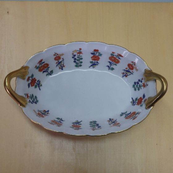 有田焼 賞美堂 マイセン写し 色絵 草花文 バスケット 得トクセール