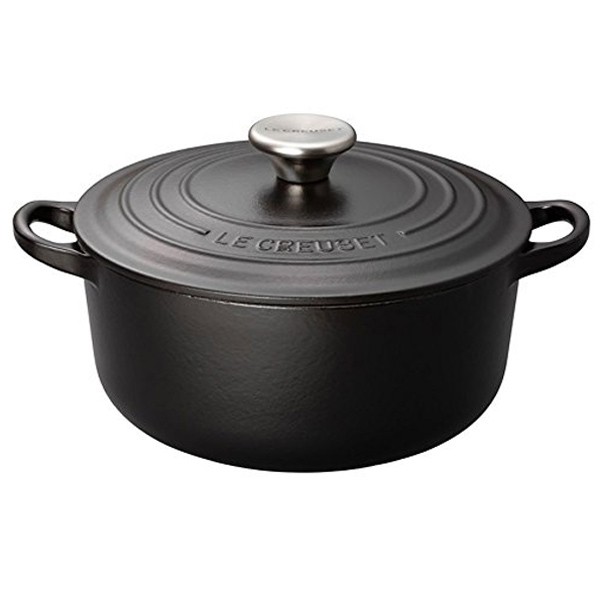 LE CREUSET 鋳鉄 両手鍋 18cm black 黒 LE CREUSET 鋳鉄 両手鍋 18cm black 黒