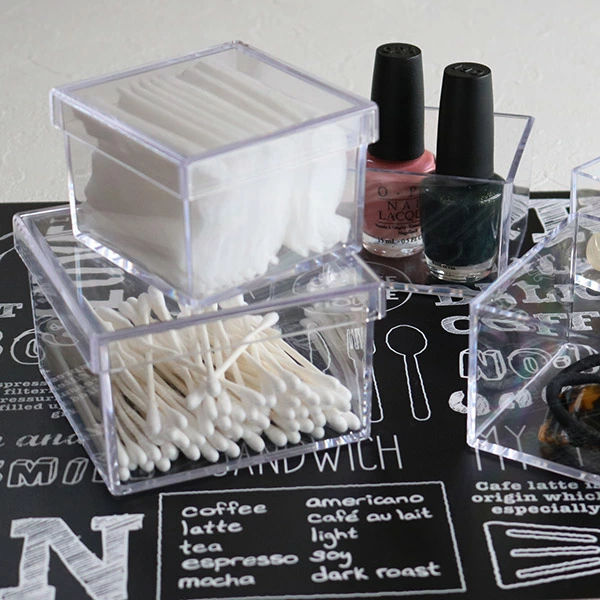 クリアケース ふた付き 小物ケース 透明 収納 デスコシリーズ 約 幅5.9