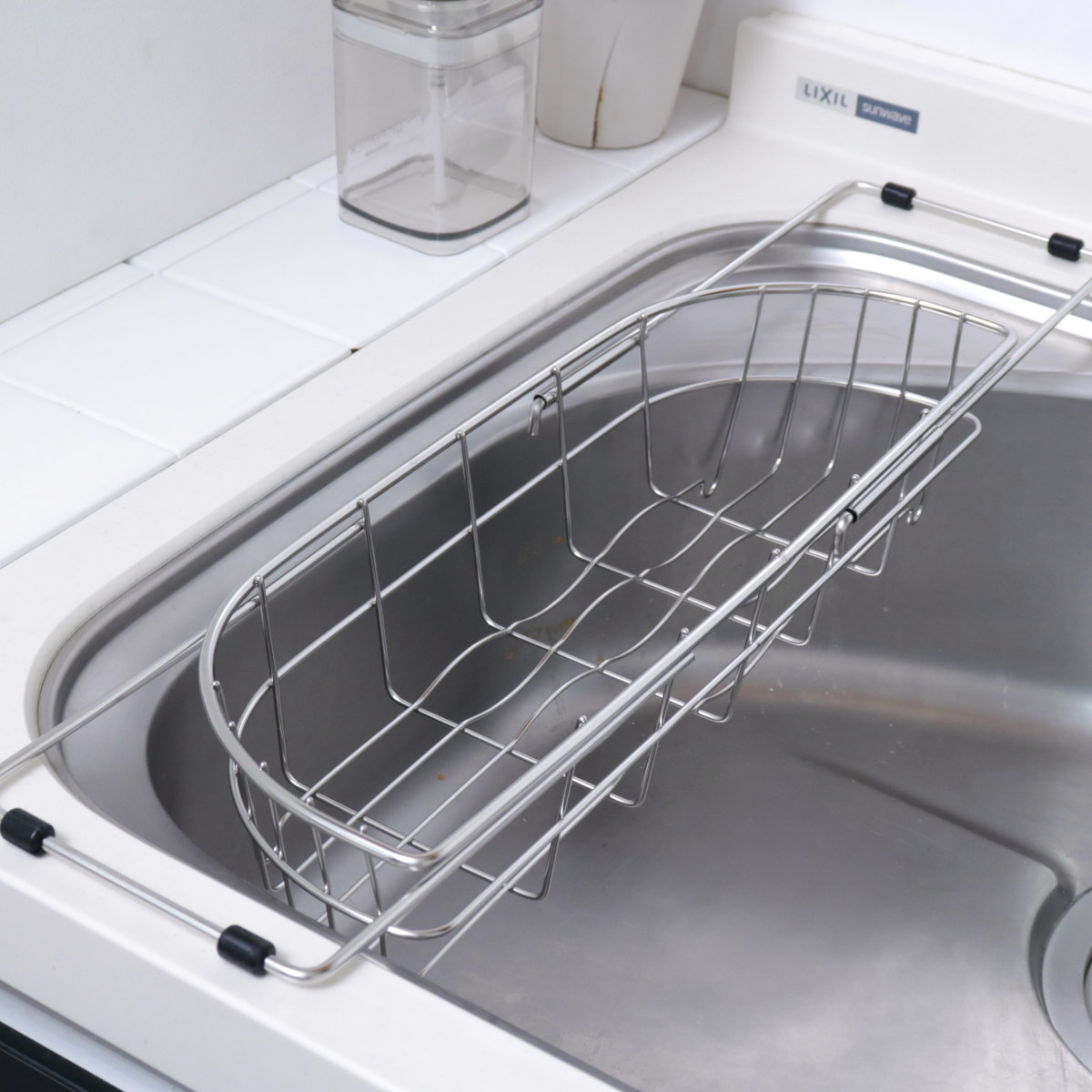 パール金属 水切りラック デュアリス 18-8ステンレス製シンクスライド