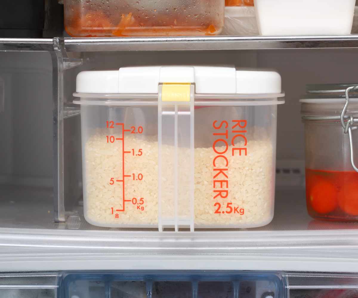 米びつ 冷蔵庫用米びつ 横型 2.5kg 2個...の詳細画像3