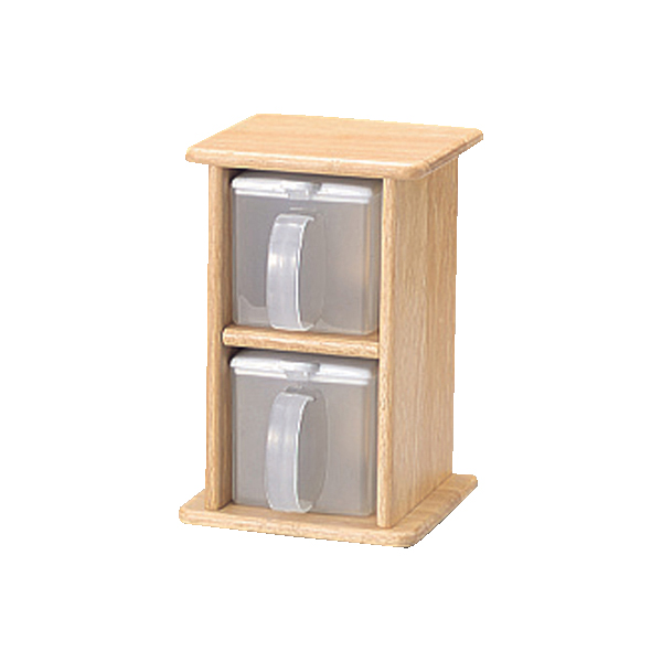 パール金属 スパイスラック 調味料ストッカー 2個組 木製 （ スパイス