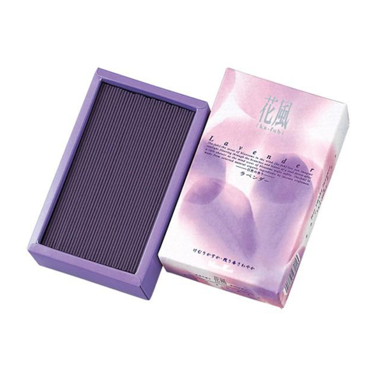 お線香 花風 ラベンダー バラ詰 （ 線香 日本香堂 煙少なめ 微煙 25分燃焼 家庭用 仏壇 お墓参り お彼岸 お供え 法事 仏前 ）