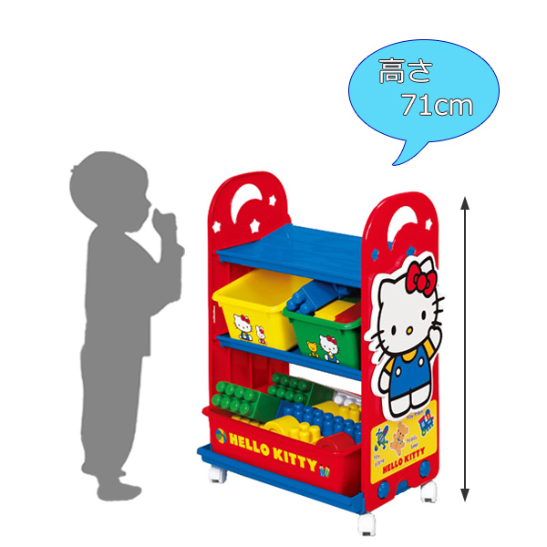 キティ　マルチキッズラック　収納　2003年　当時物　サンリオ　ハローキティ 錦化成 おもちゃ 収納ラック 3段 ハローキティ トイステーション