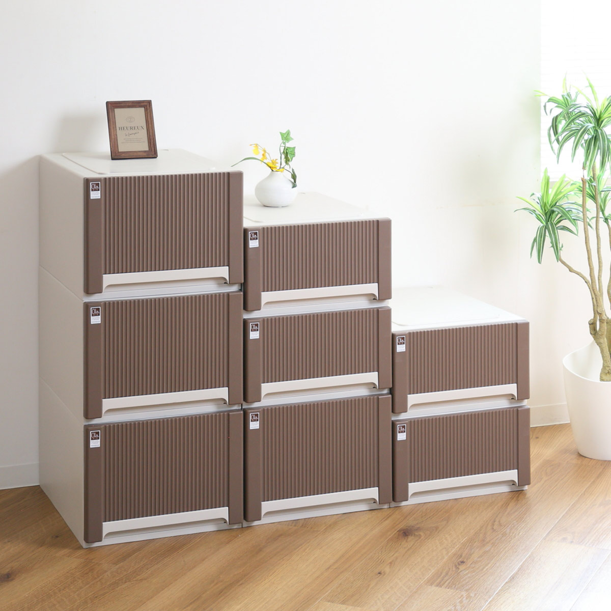 サンコープラスチック 収納ケース オーラ 5323 浅型 幅39×奥行53×高さ