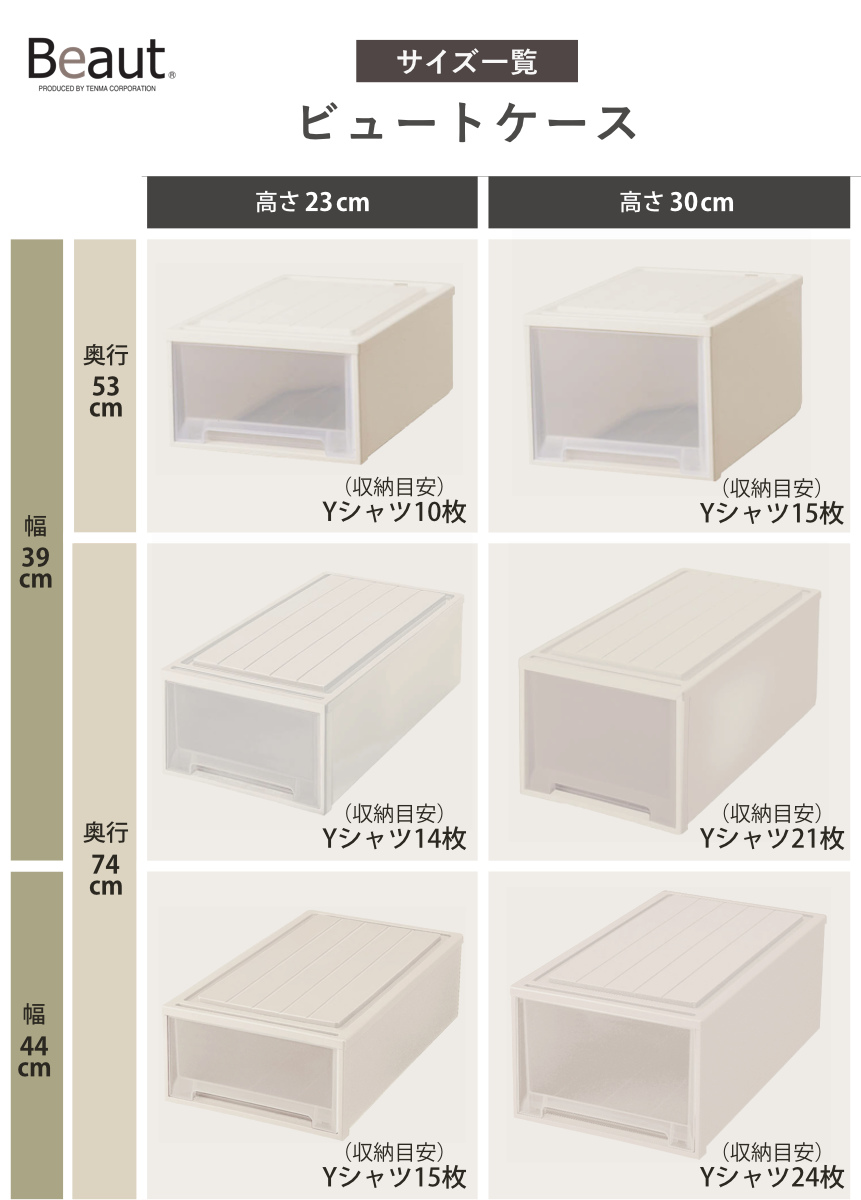天馬 収納ケース 4個セット Fitsケースに積み重ねられる ビュート