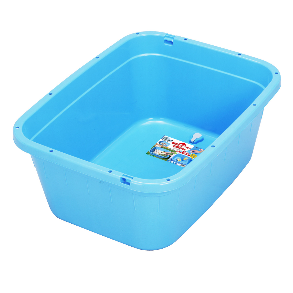 角型タライ 120L 水抜き栓付き （ 角型 タライ 120リットル 幅66 奥行