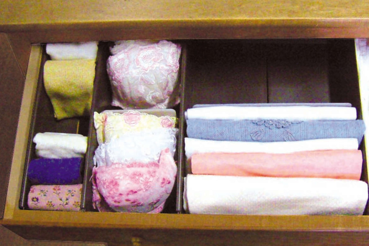 吉川国工業所 仕切りケース 幅9×奥行33×高さ9cm 靴下用 5個セット