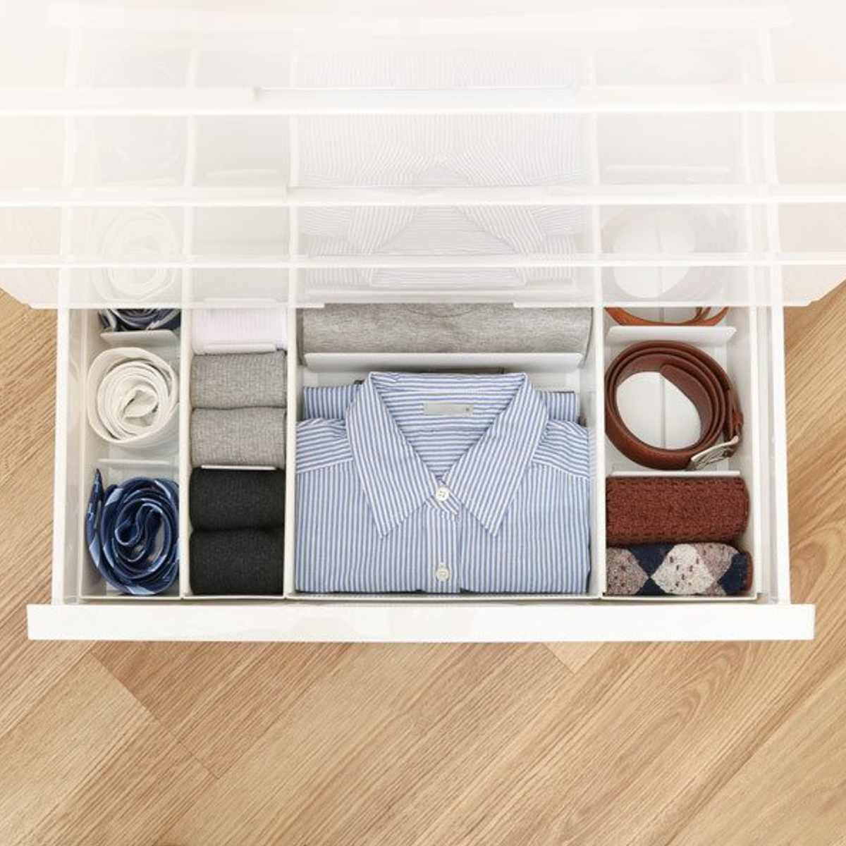 吉川国工業所 仕切りケース 幅14×奥行33×高さ9cm ランジェリー用 10個