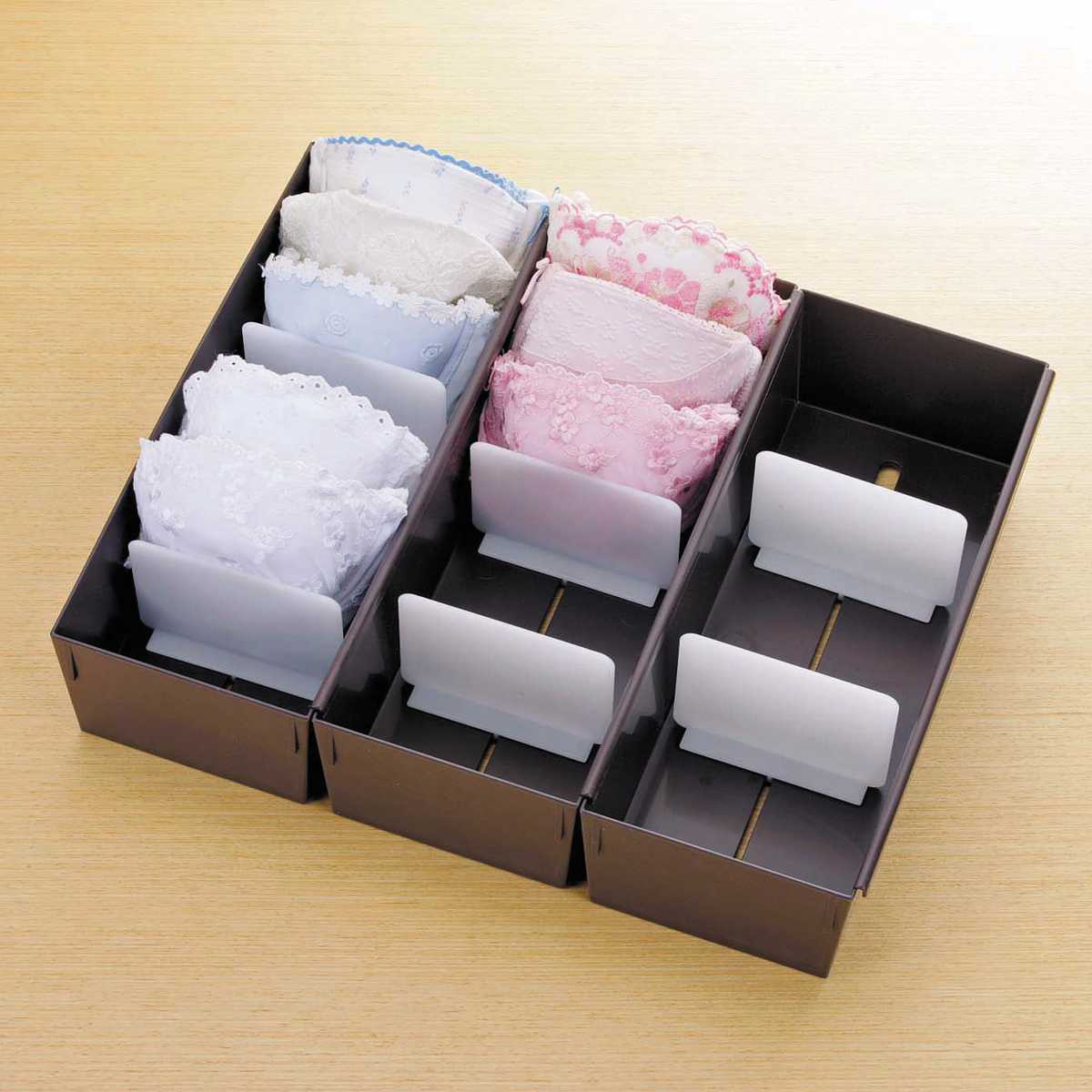 吉川国工業所 仕切りケース 幅14×奥行33×高さ9cm ランジェリー用 10個