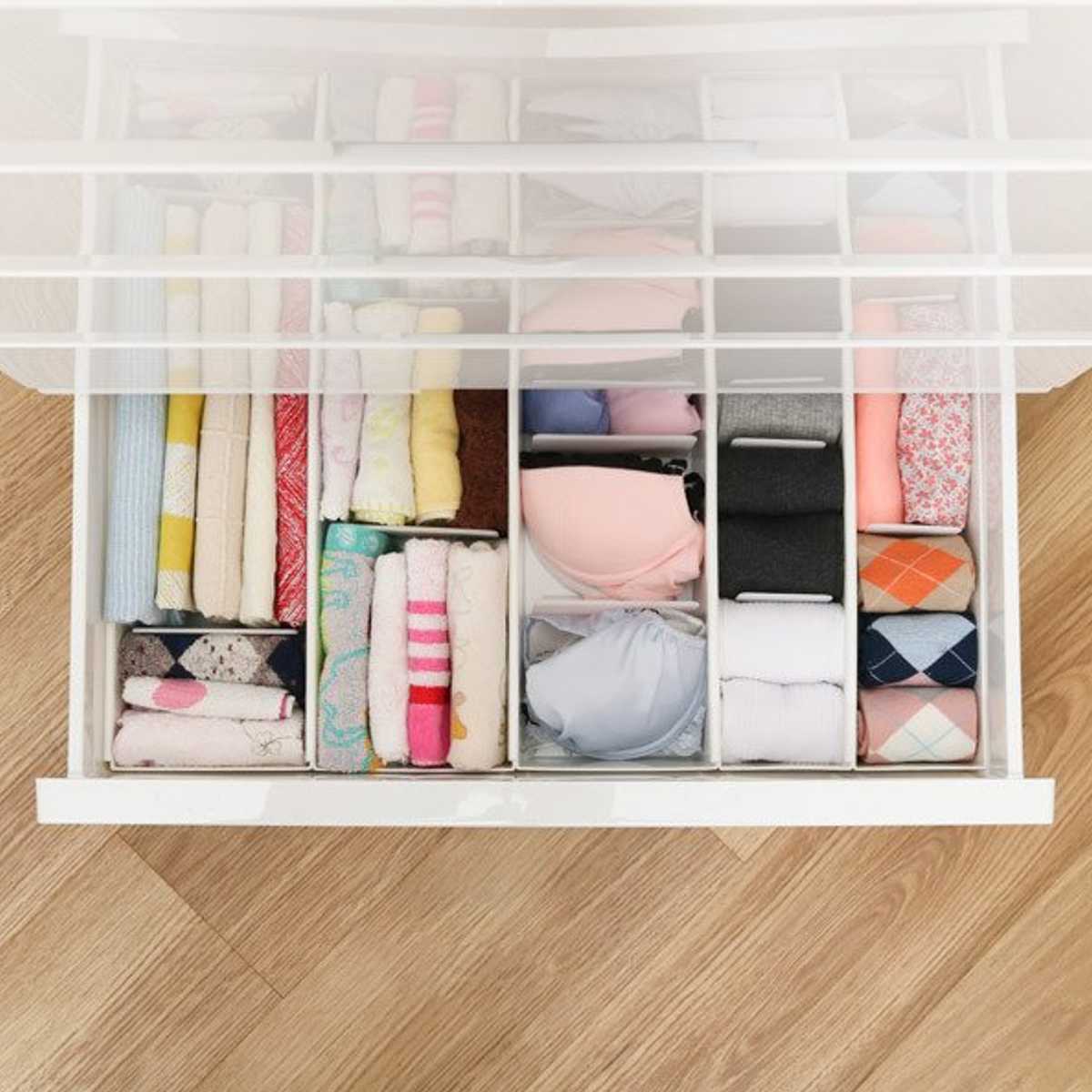 吉川国工業所 仕切りケース 幅14×奥行33×高さ9cm ランジェリー用 5個