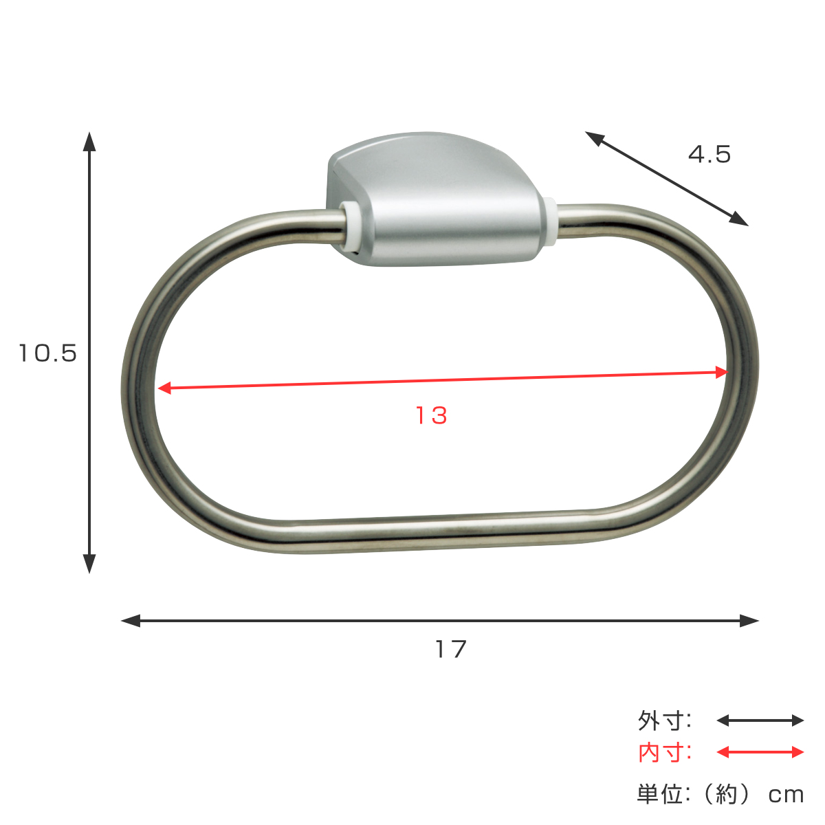LEC（レック） タオルリング ウルトラマグネット （ タオル掛け 首振り