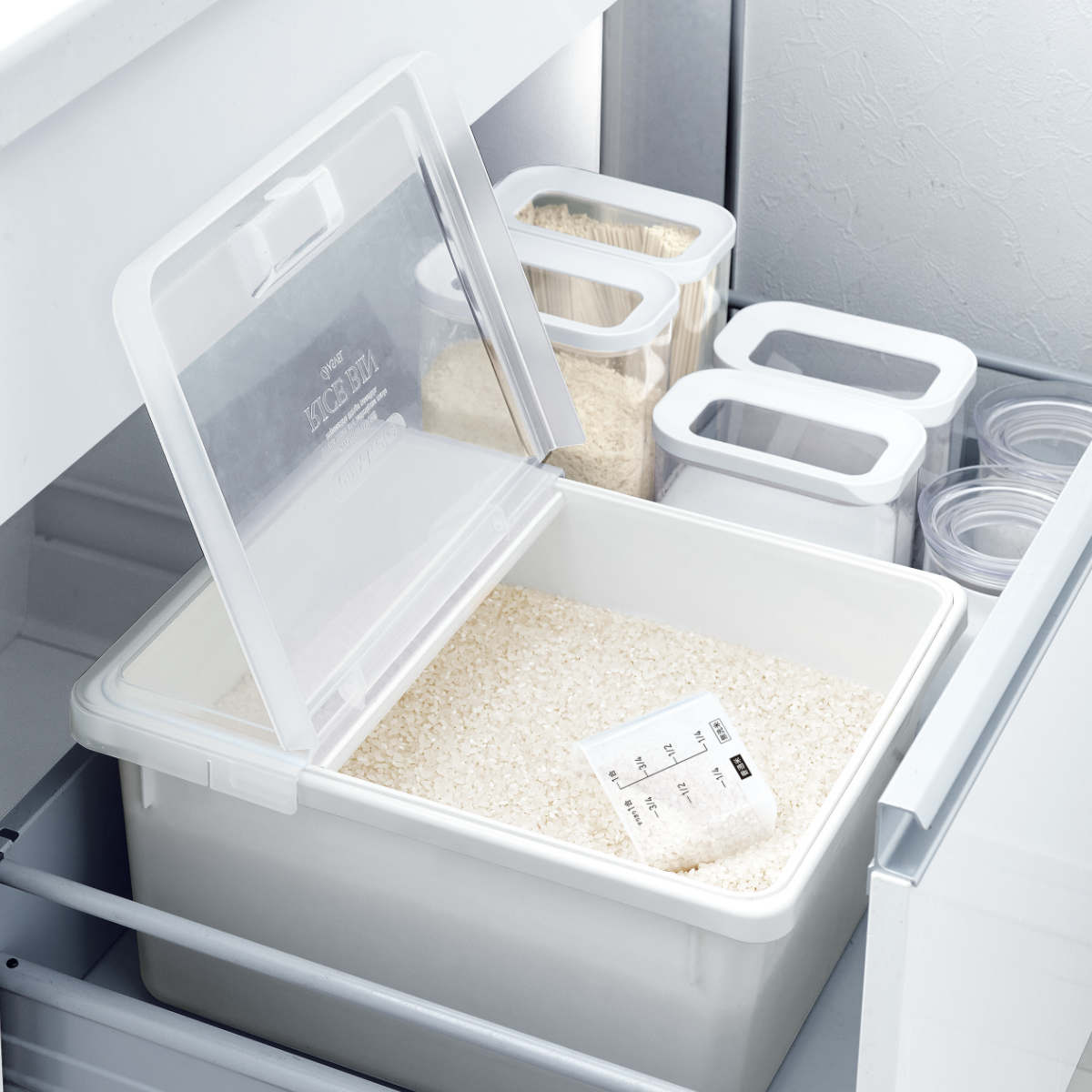 米びつ 10kg 引き出し用米びつ パッキン付...の詳細画像4