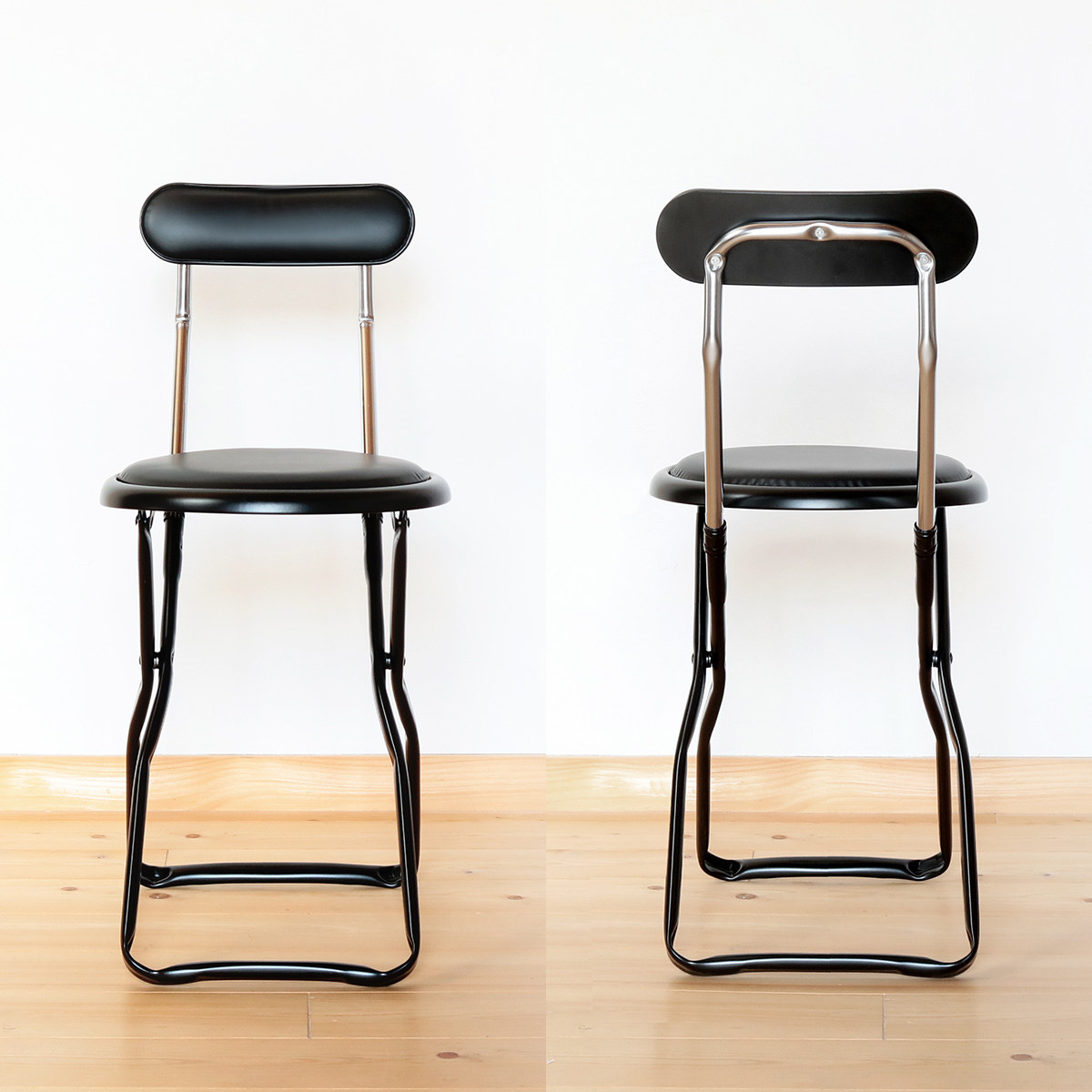 ルネセイコウ 折りたたみ椅子 同色2脚セット 座面高44cm キャプテン