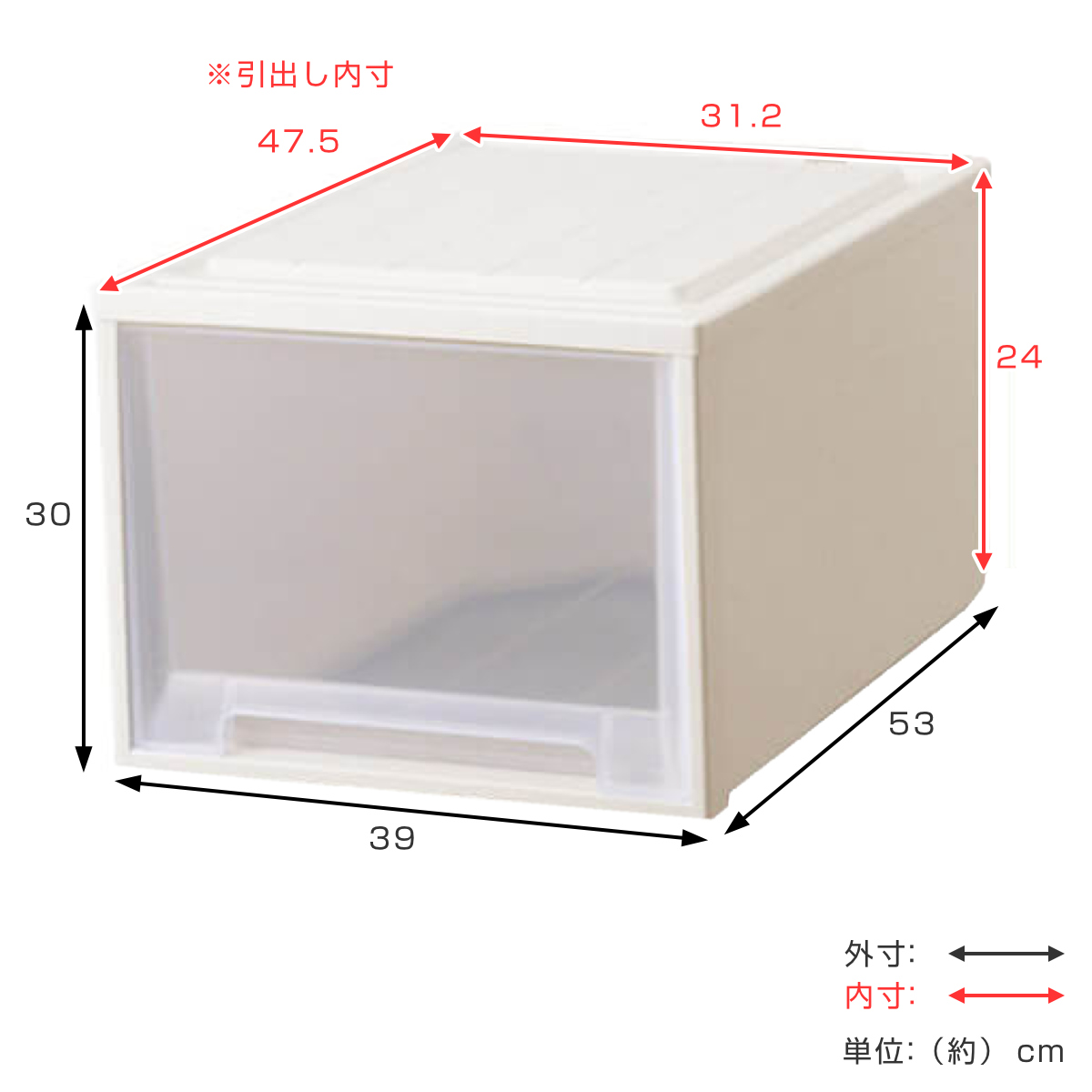 収納ケース 2個セット Fitsケースに積み重...の詳細画像2
