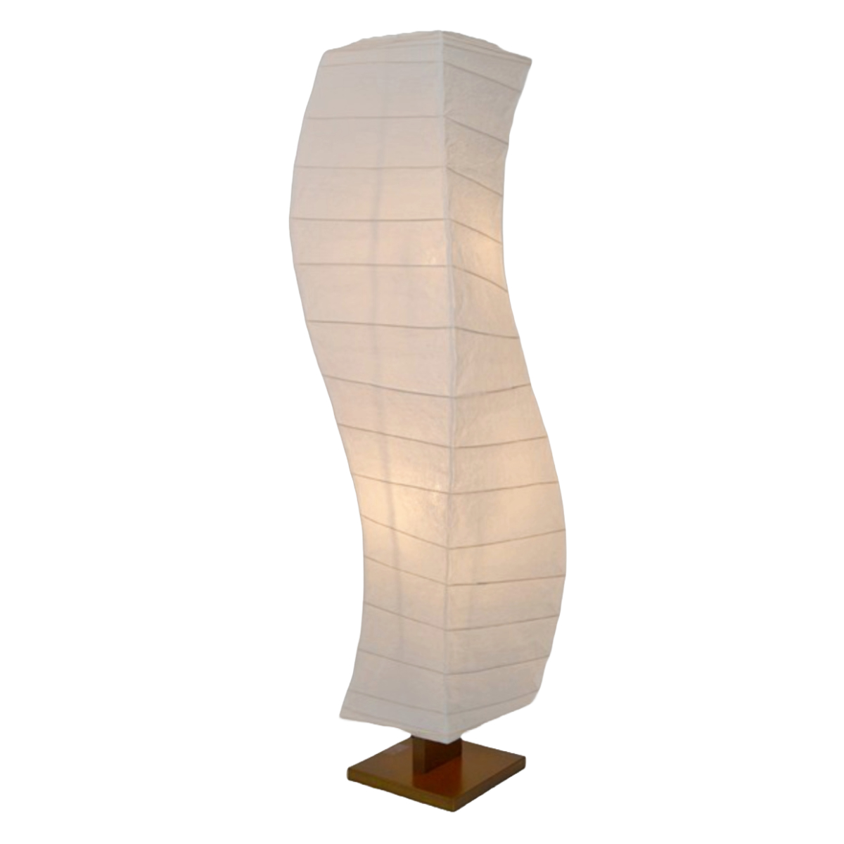 フロアライト 2灯 flow 和紙 波型 揉み紙 日本製 彩光デザイン （ LED