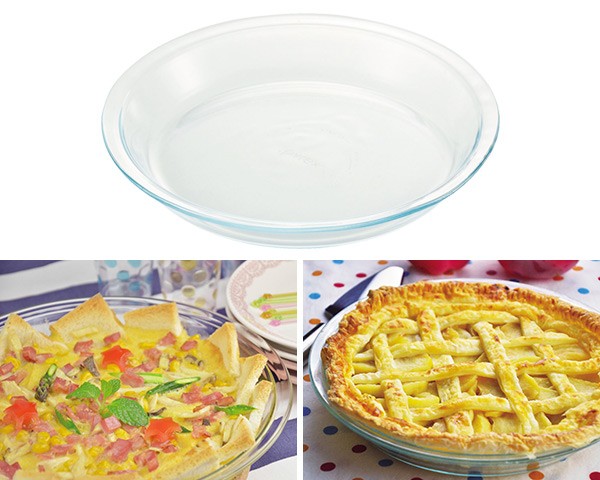 パイ皿 25cm パイレックス Pyrex 丸 強化ガラス オーブンウェア 皿 食器 （ グラタン皿 ラザニア 耐熱 ガラス 丸型 グラタン 製菓 ）