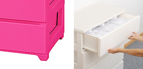 収納ケース ワイド 約 幅76×奥行41×高さ87cm 4段 カラースタイル