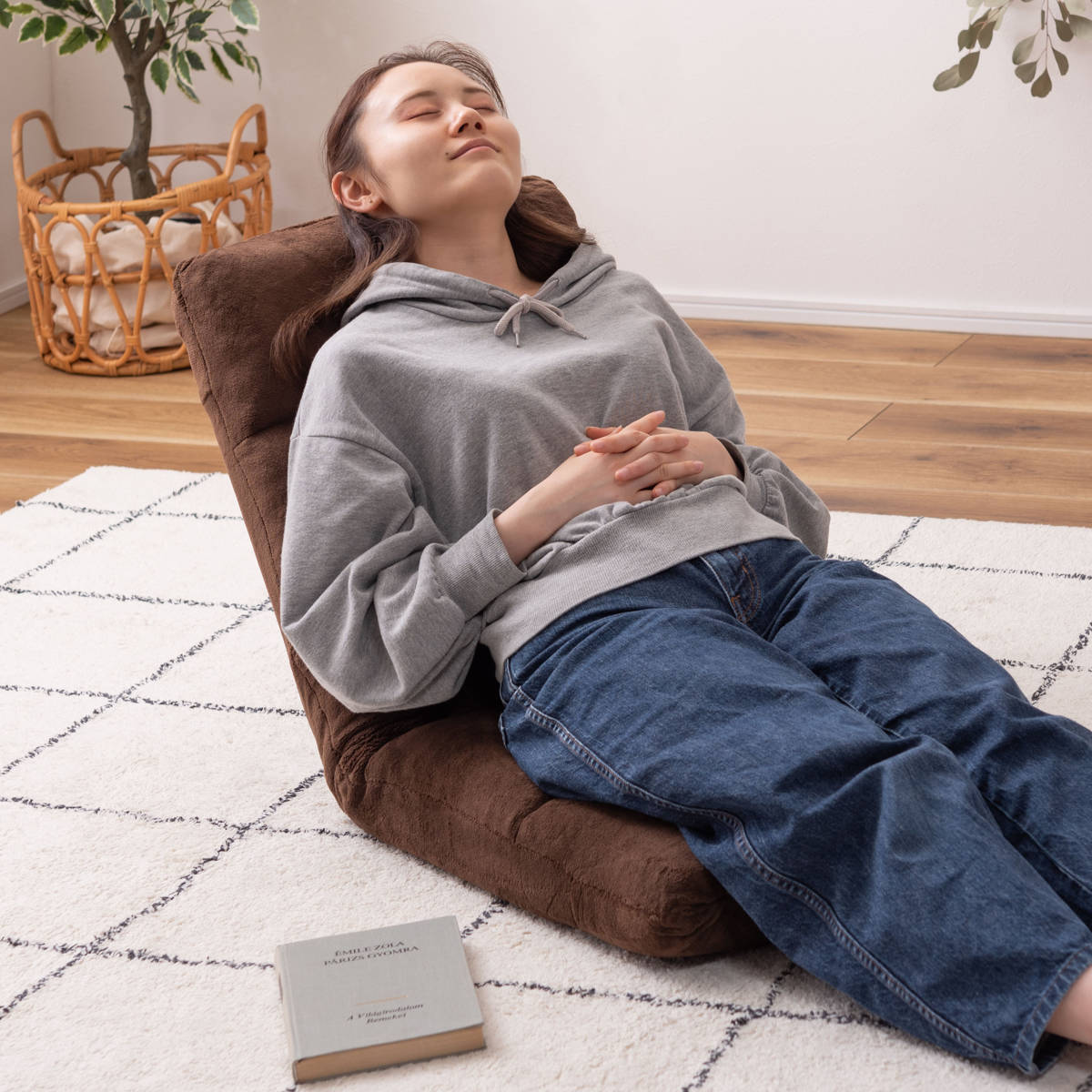 東谷 ソファ 幅42cm フロアソファ 14段階 リクライニング ファブリック