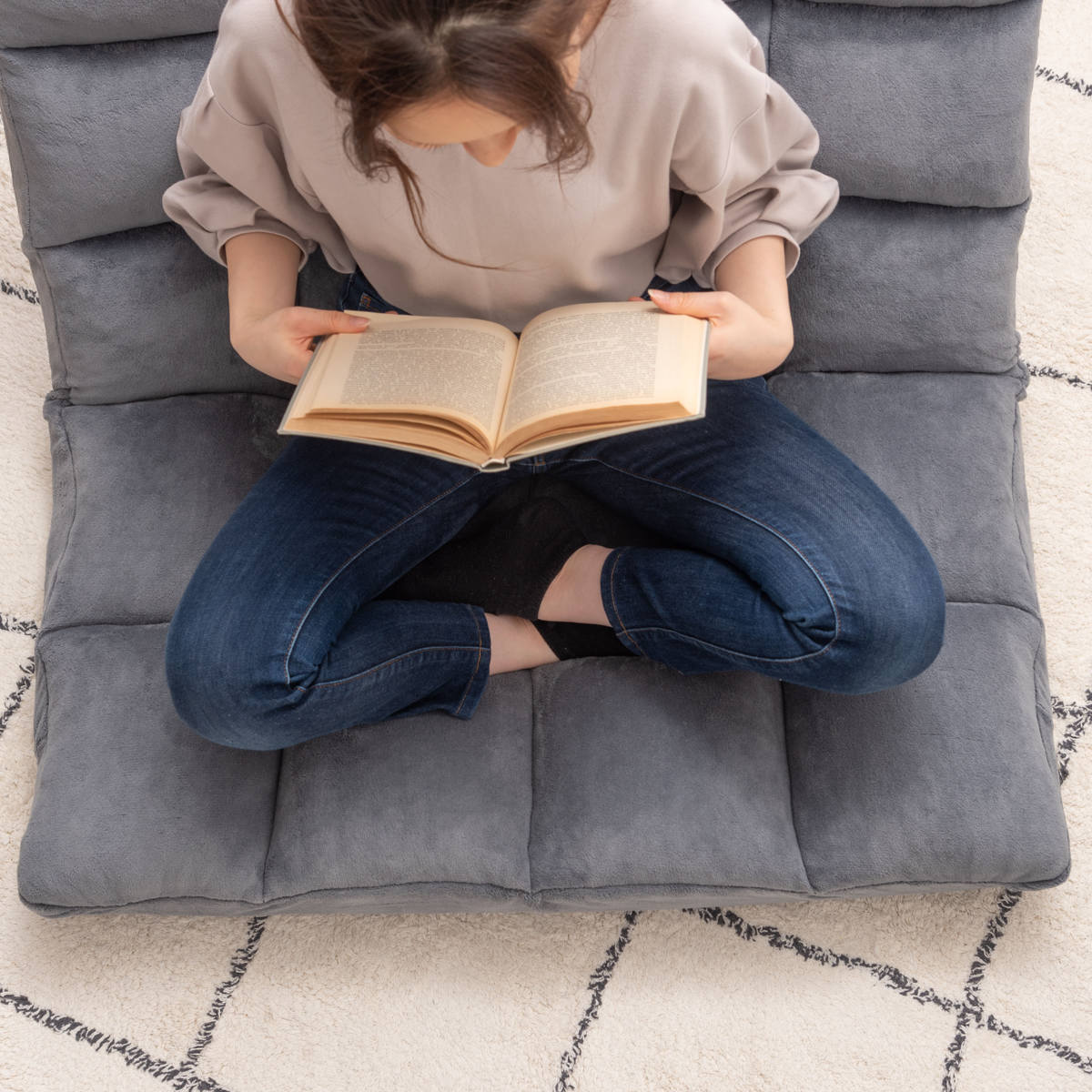 東谷 ソファ 幅84cm フロアソファ 14段階 リクライニング ファブリック