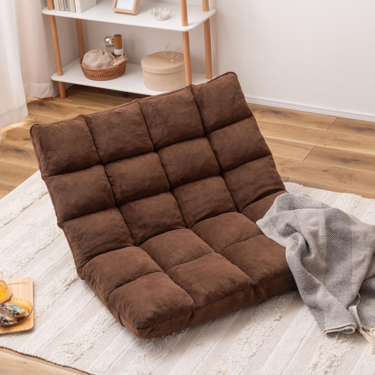 東谷 ソファ 幅84cm フロアソファ 14段階 リクライニング ファブリック