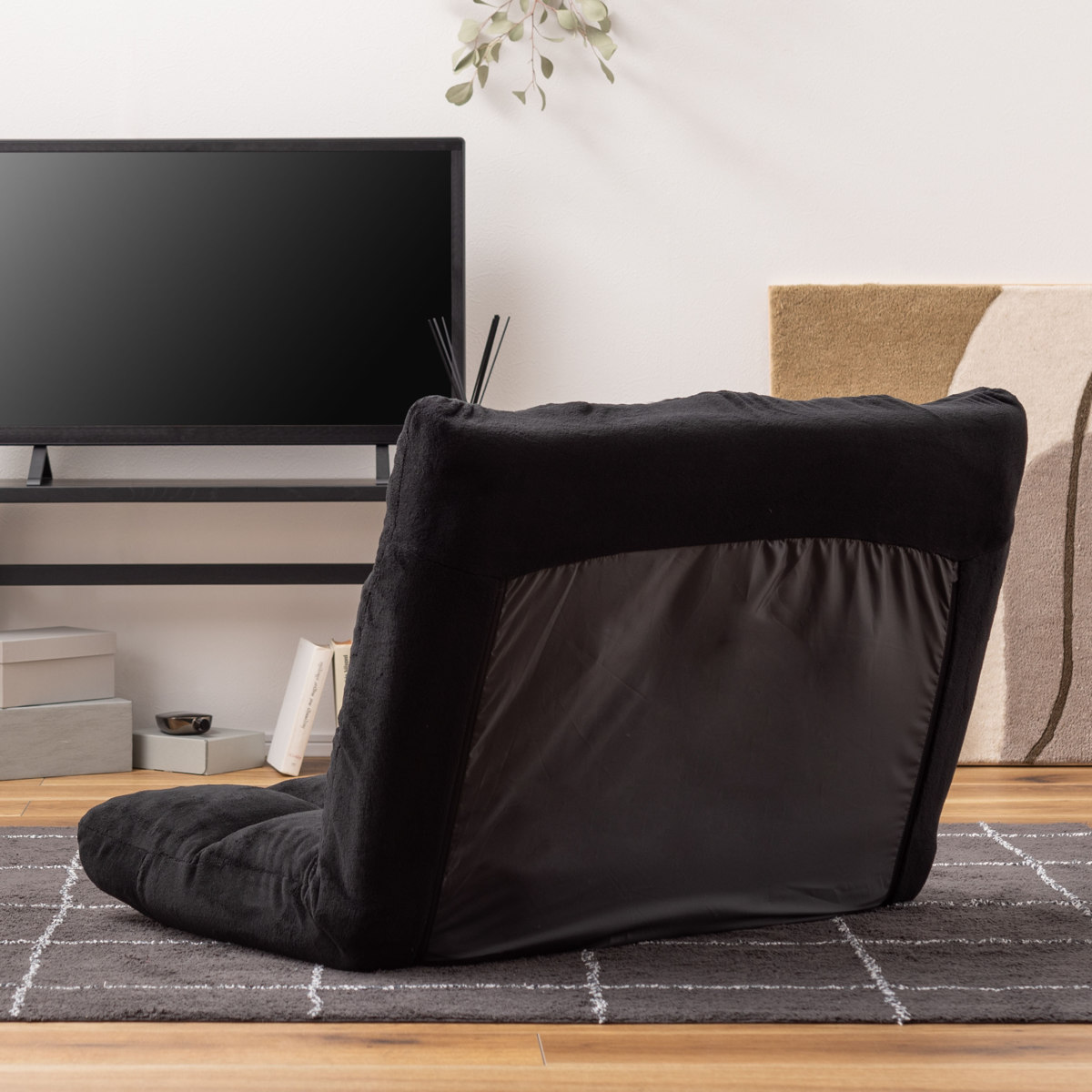 東谷 ソファ 幅84cm フロアソファ 14段階 リクライニング ファブリック