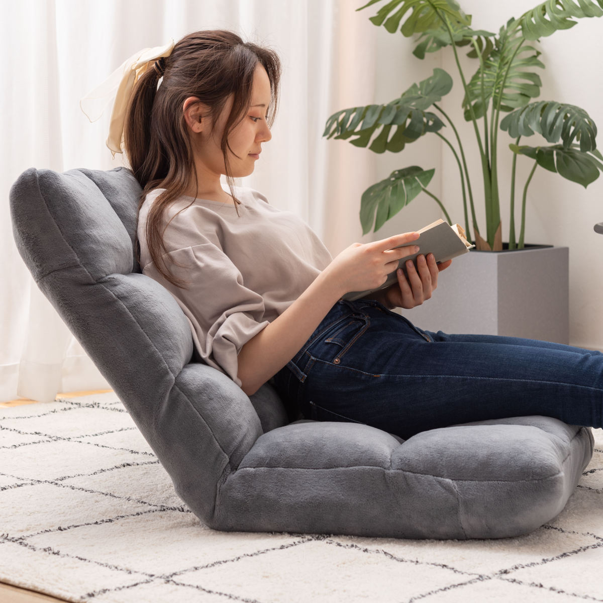 ソファ 幅84cm フロアソファ 14段階 リ...の詳細画像5