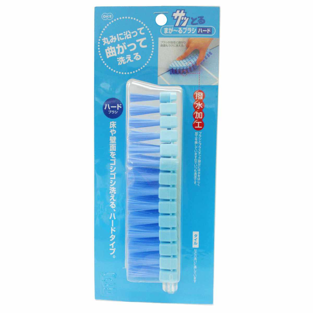 オーエ（OHE） バスブラシ サッとる まが〜るブラシ ハード （ お風呂