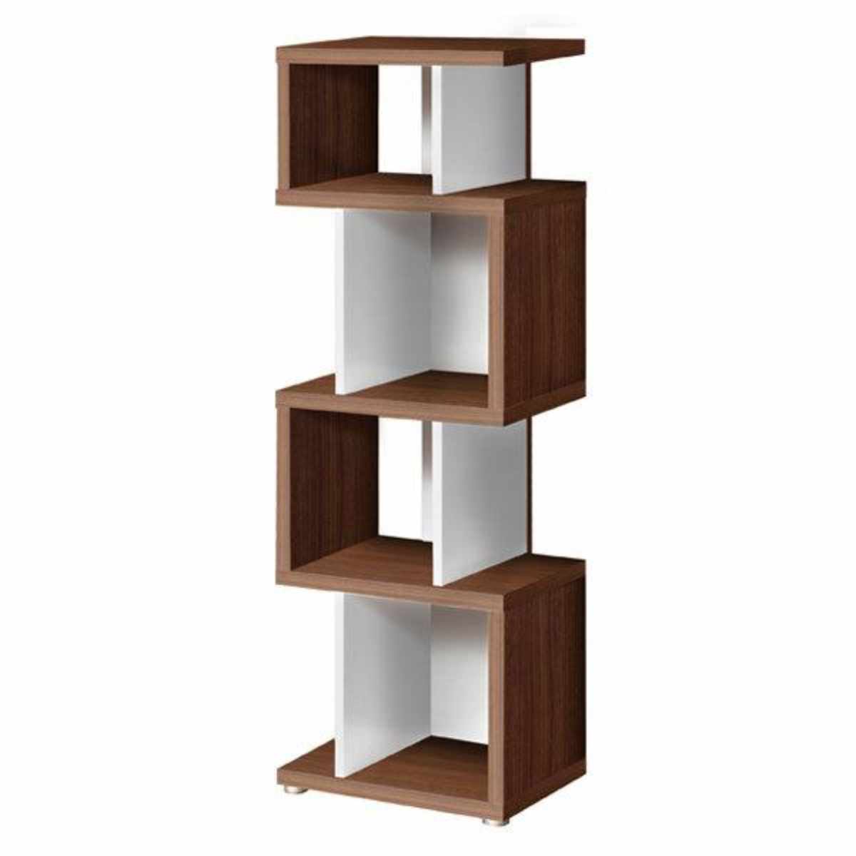 【新品未使用】ディスプレイラック 本棚 bookshelf ブラウン ブックシェルフ デザイン書棚 ディスプレイラック ミドルタイプ 高さ