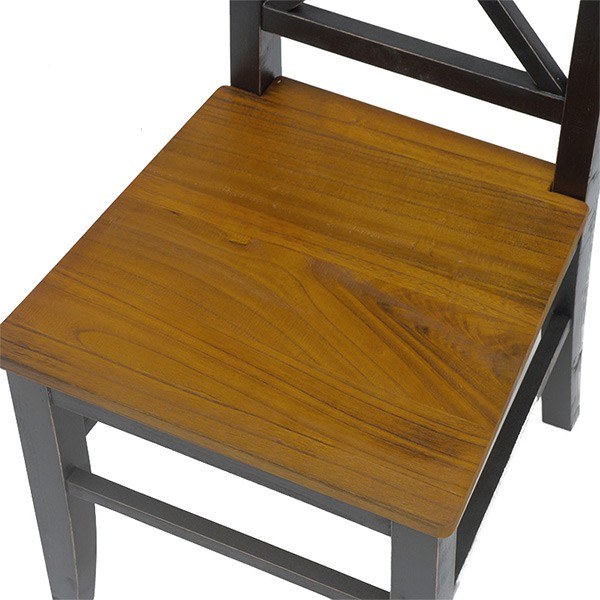 チェア 椅子 アンティーク調 BROCANTE ブラック 座面高43cm （ イス