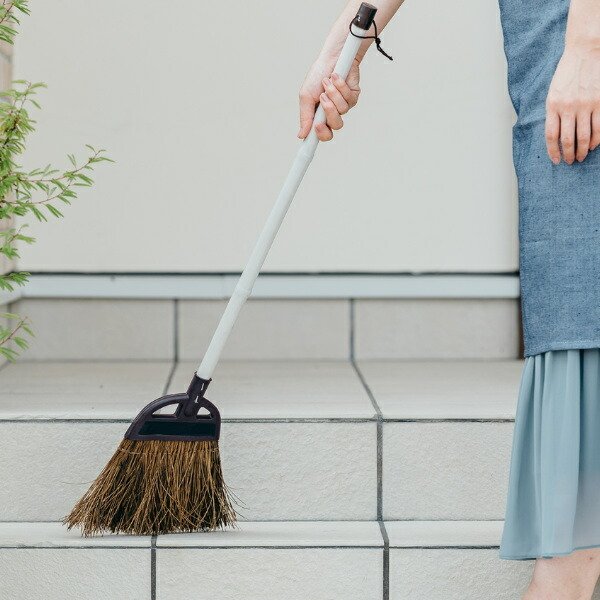ほうき 高さ81cm 箒 庭箒 シダ 短柄 掃き掃除 床掃除 （ ホウキ 屋外 室外 掃き 清掃 玄関 庭 ベランダ 掃除 そうじ ）