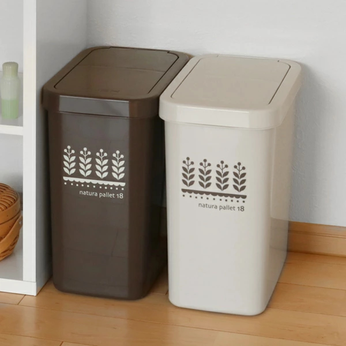 ゴミ箱 18L スライドペール ふた付き （ ごみ箱 18リットル スライド 蓋つき スリム ダストボックス キッチン プラスチック ） | 平和工業 | 17