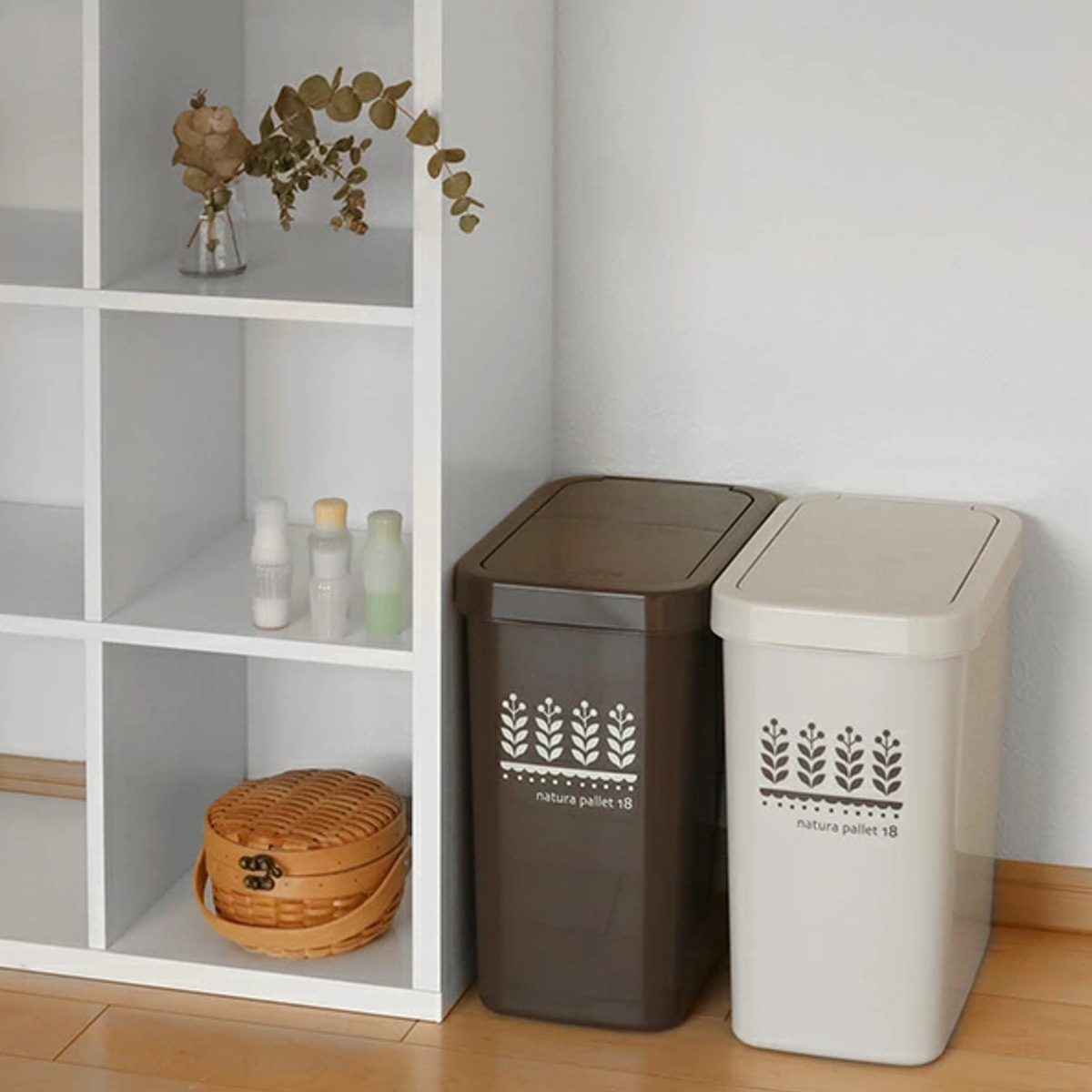 ゴミ箱 18L スライドペール ふた付き （ ごみ箱 18リットル スライド 蓋つき スリム ダストボックス キッチン プラスチック ） | 平和工業 | 20