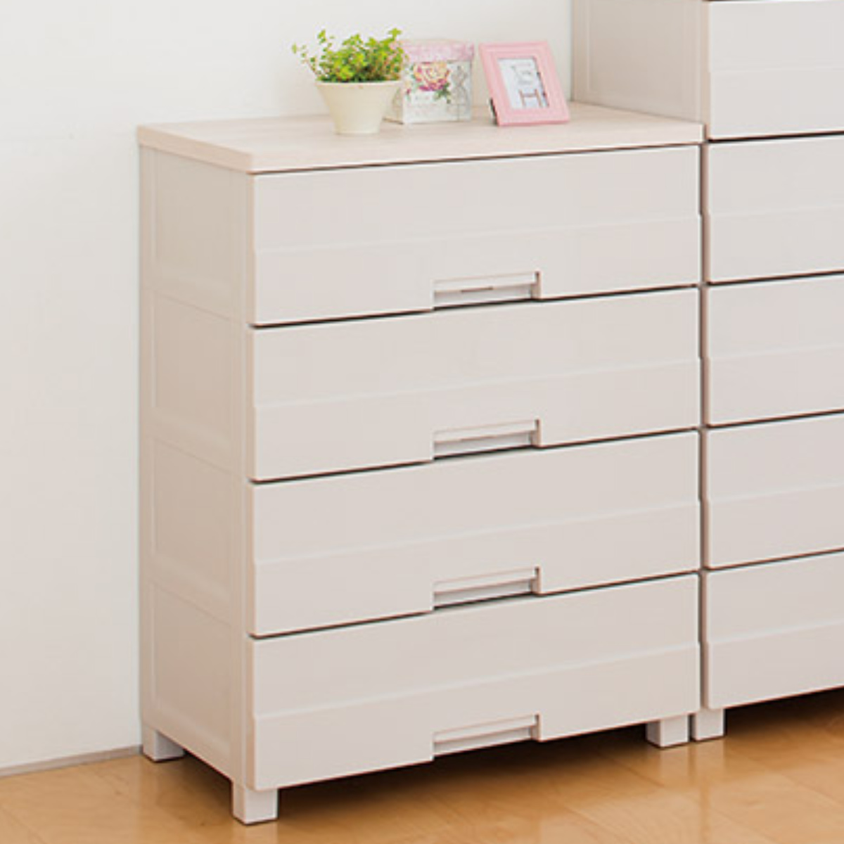 ぷーさん⭐︎チェスト YZFC-8080(BE/IV) ファブリックチェスト YAMAZEN(山善) 棚段数(段)3