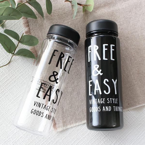 正和 水筒 プラスチック NATIVE HEART クリアボトル FREE&EASY 500ml