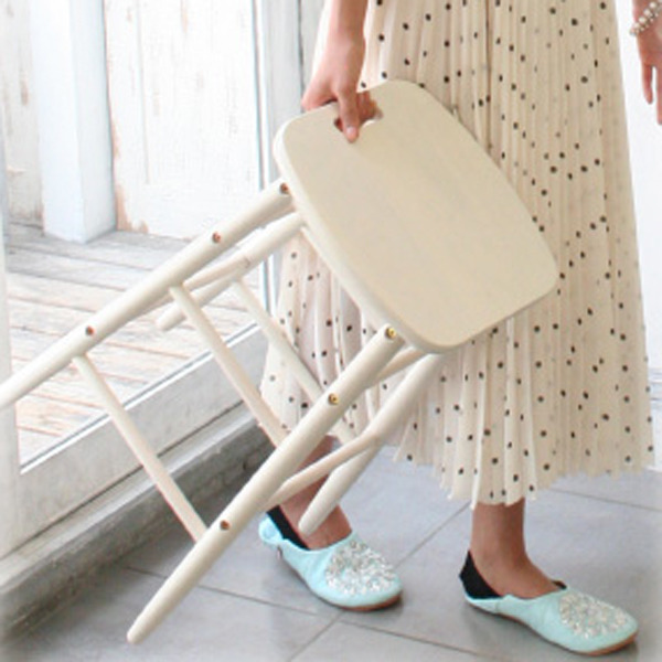 スツール 高さ60cm ine 姫系 ホワイト...の詳細画像3
